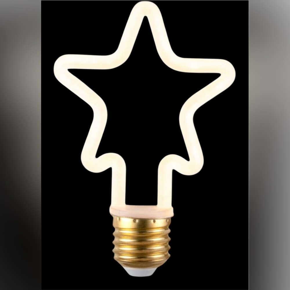 Line LED Star Shaped Warm White 2 Pack Bulb Set